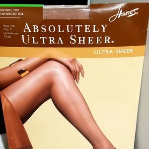Hanes Absolutely Ultra Sheer Pantyhose.  Size: F